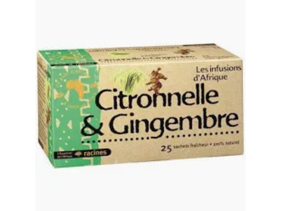 Infusion d'Afrique RACINES Citronnelle Gingembre 25 sach x 1.6 g