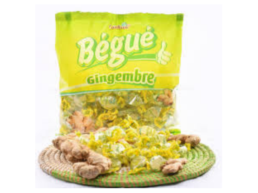 Bonbon Gingembre Bégué 1 paquet de 100 bonbons.