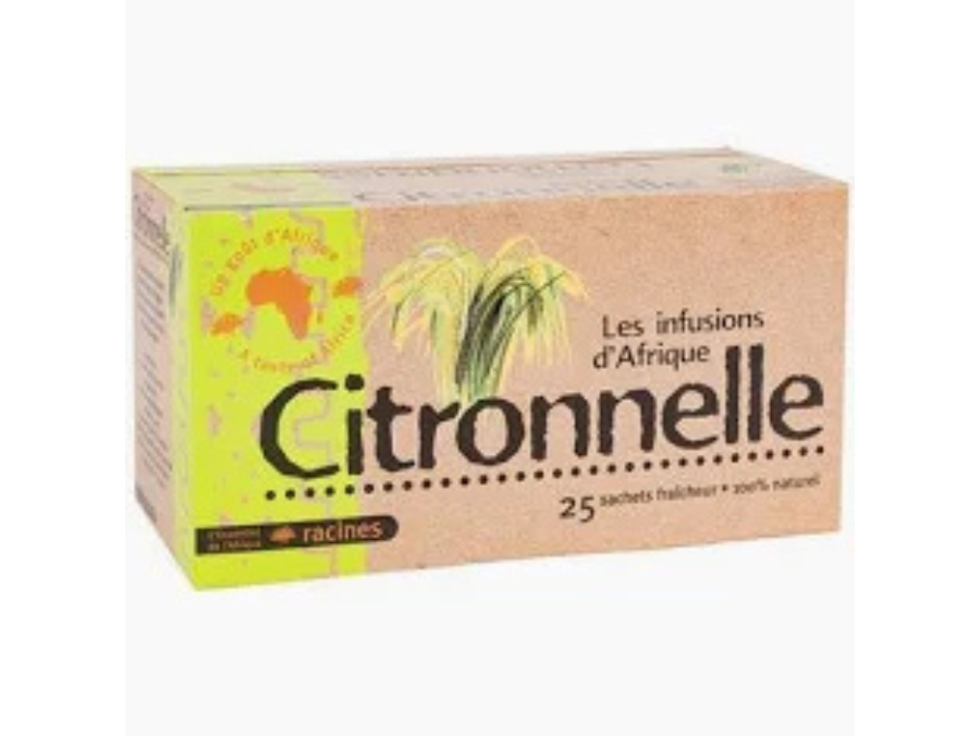 Infusion Citronnelle Racines – Tisane Naturelle d'Afrique – 25 Sachets