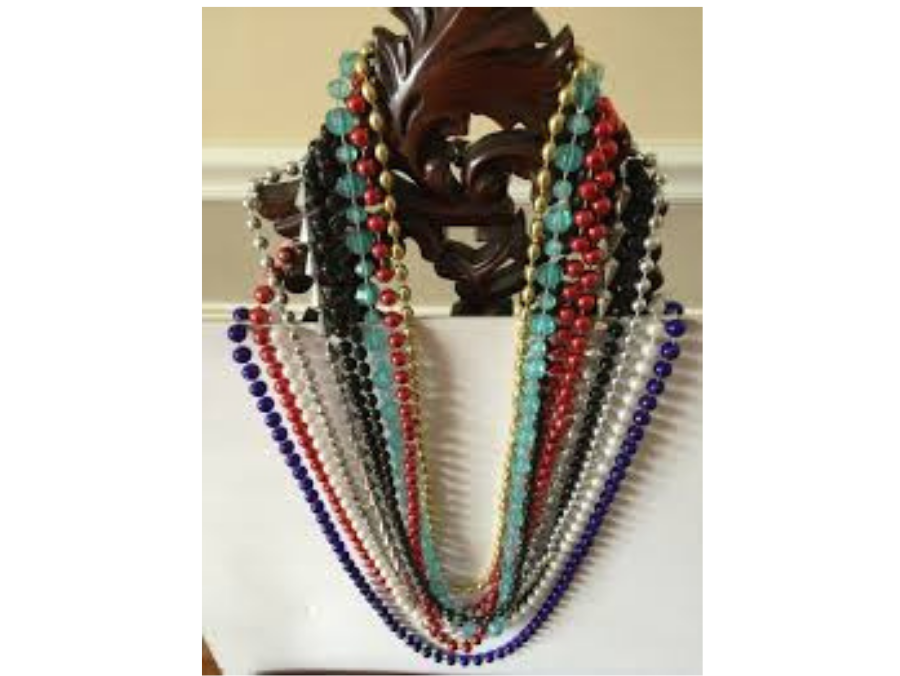 10 Polychrome VTG Long Beaded Decorative Necklaces