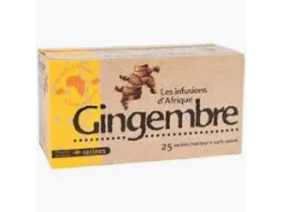Infusion Gingembre Racines – Tisane Naturelle 100% Afrique – 25 Sachets