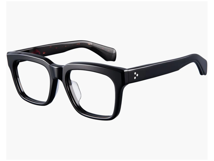 Lunettes de vue carrées Monture noire Acétate Sterling O