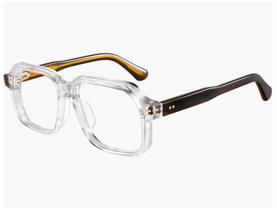 Lunettes de vue carrées Monture transparente Acétate Knoxto O
