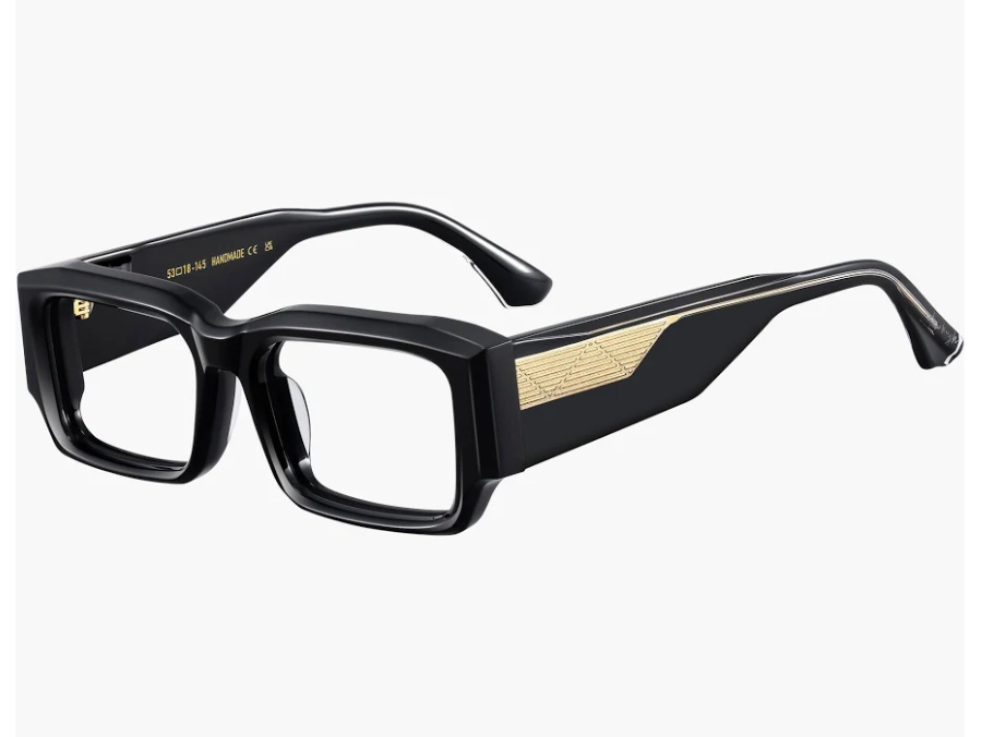 Lunettes de vue carrées Monture noire Acétate Polar O