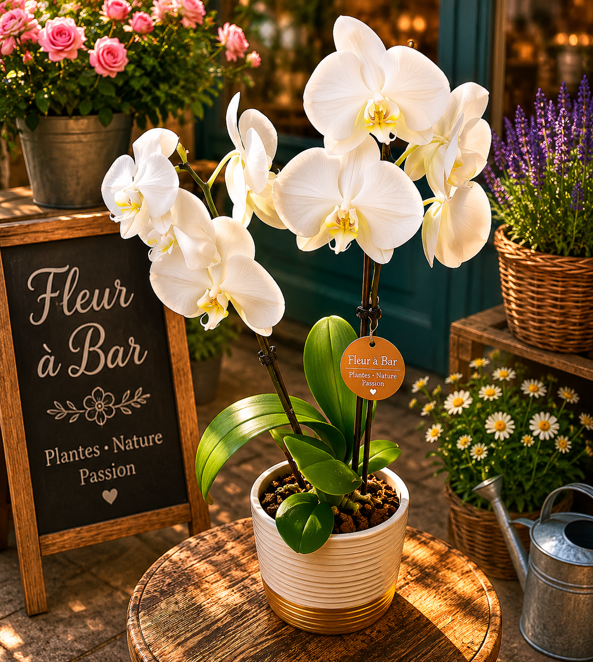 Orchidée Blanche Phalaenopsis « Pure Élégance »