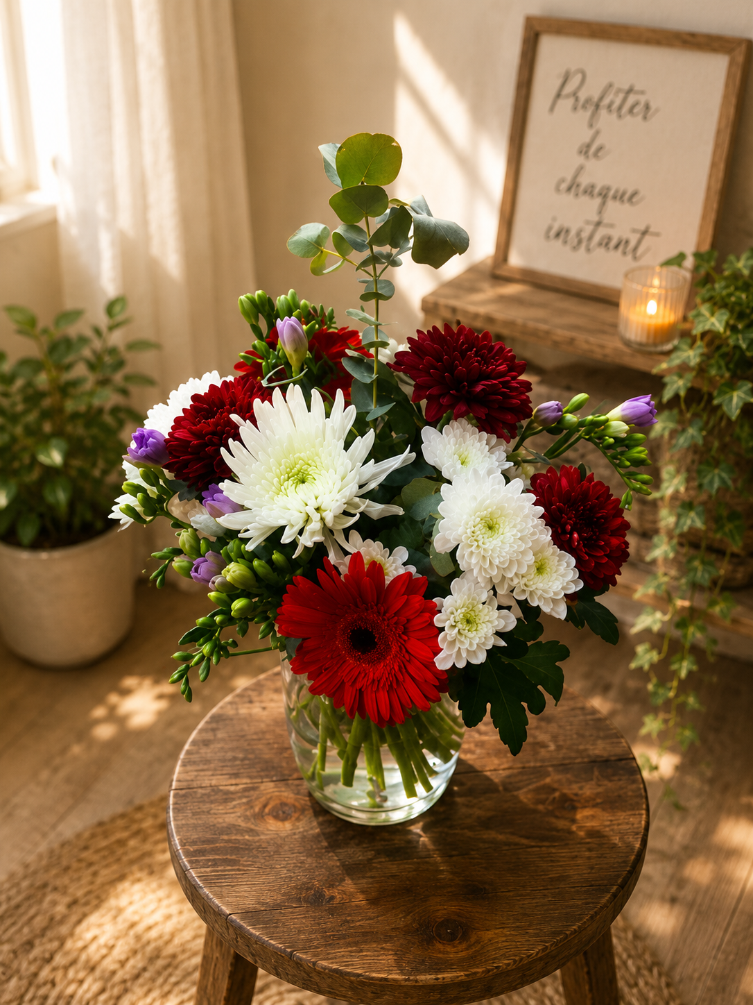 Bouquet « Élégance Rubis » (à personnaliser)