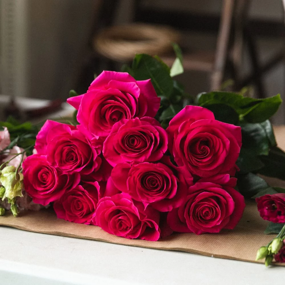 Bouquet « Velours Fuchsia » (à personnaliser)