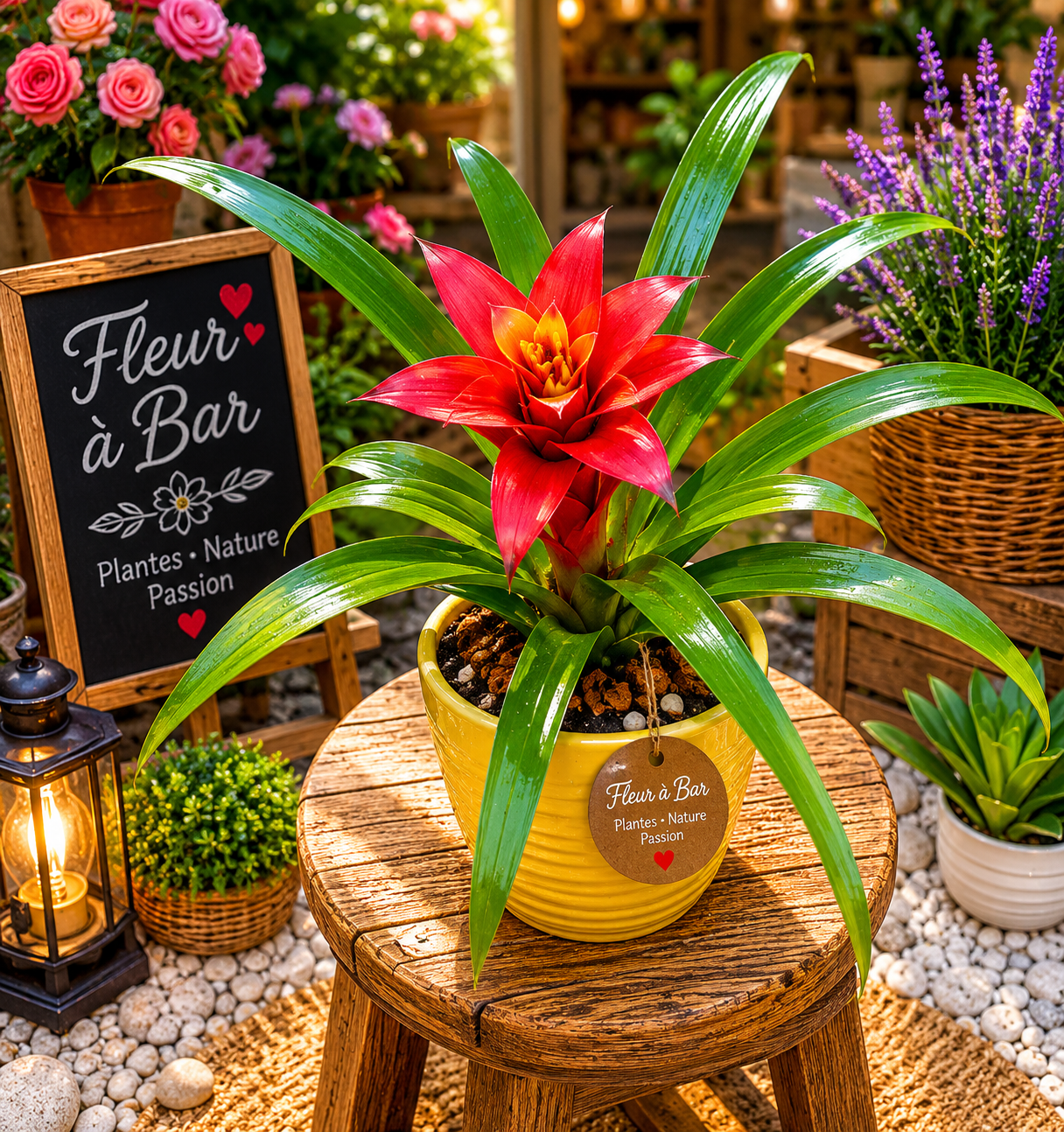 Guzmania Rouge « Flamme Tropicale »