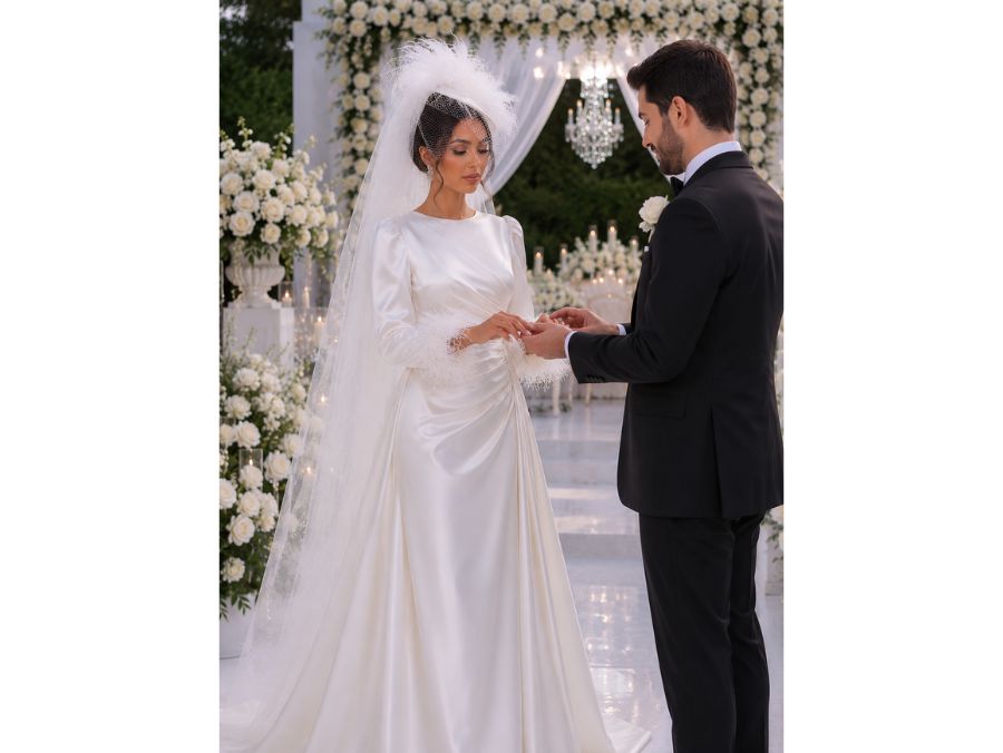 Dubai Couture – Impériale Satin Blanc - 3