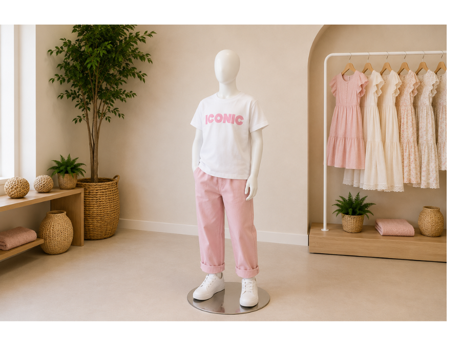 Ensemble ICONIC Rose – T-shirt & Pantalon Enfant