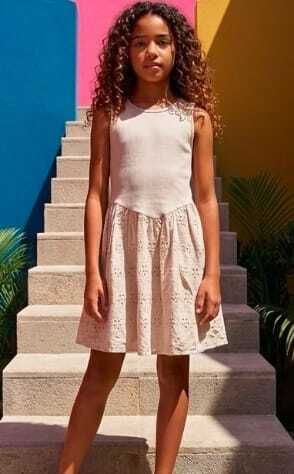 Robe beige en coton