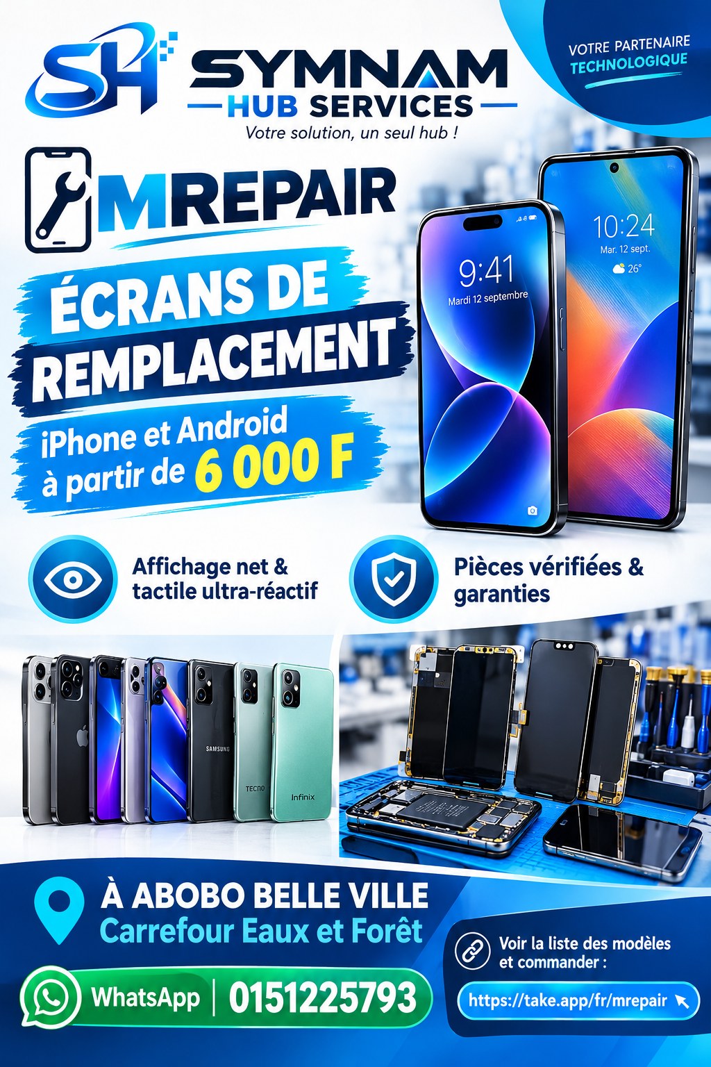 Réparation de téléphones