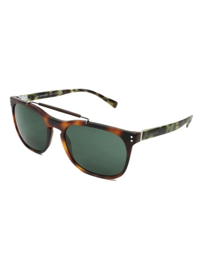 Lunettes de soleil Burberry Havane mat  et vert marbré