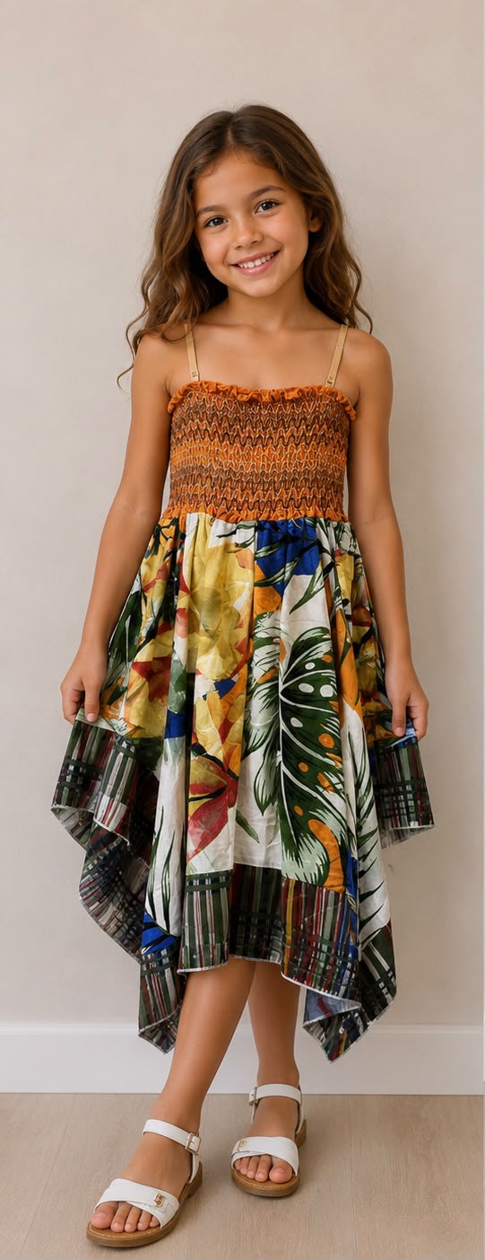 Robe Enfant Tropicale AZURE