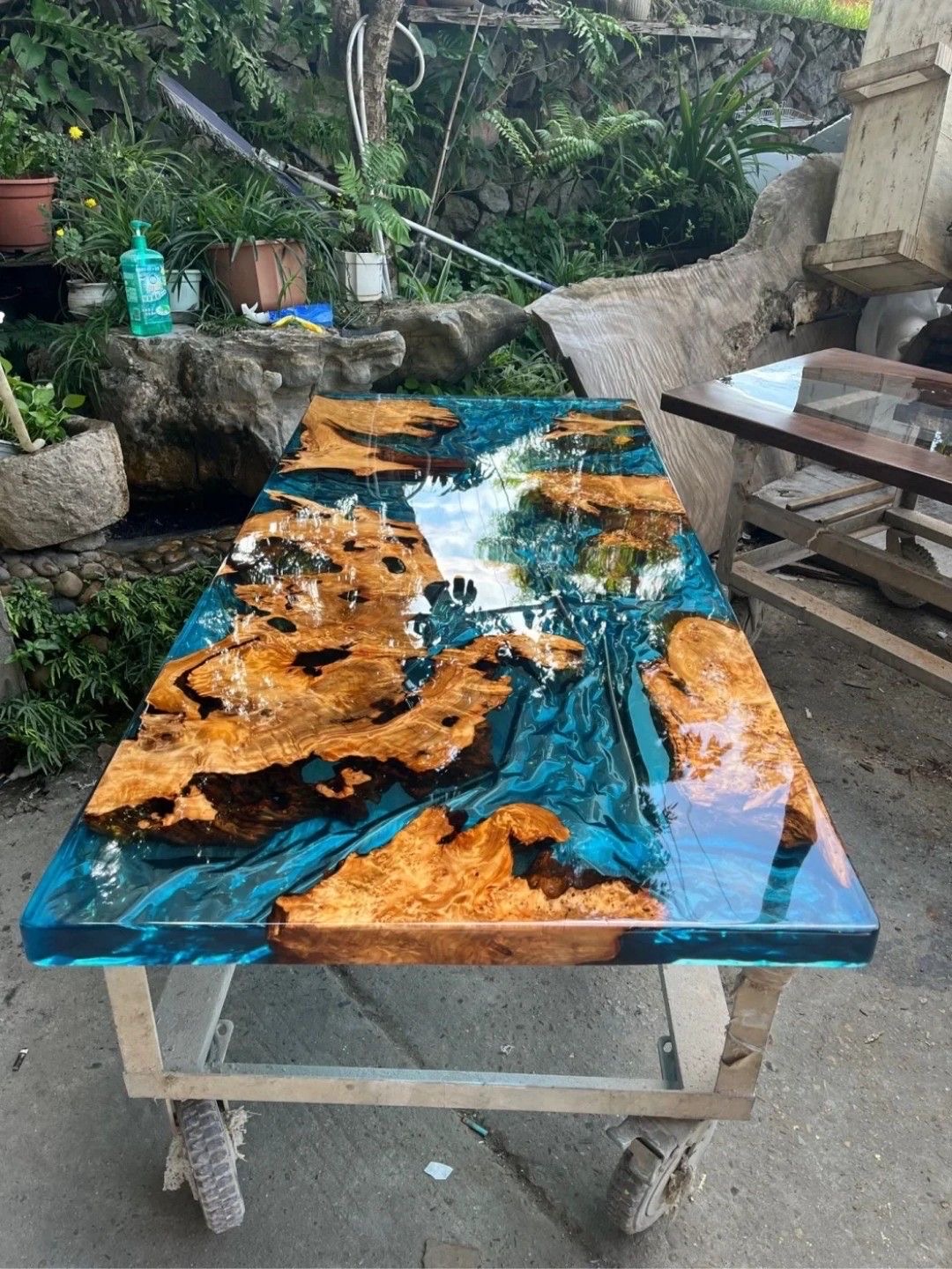 Table en Epoxy et Epoxy bois - 4
