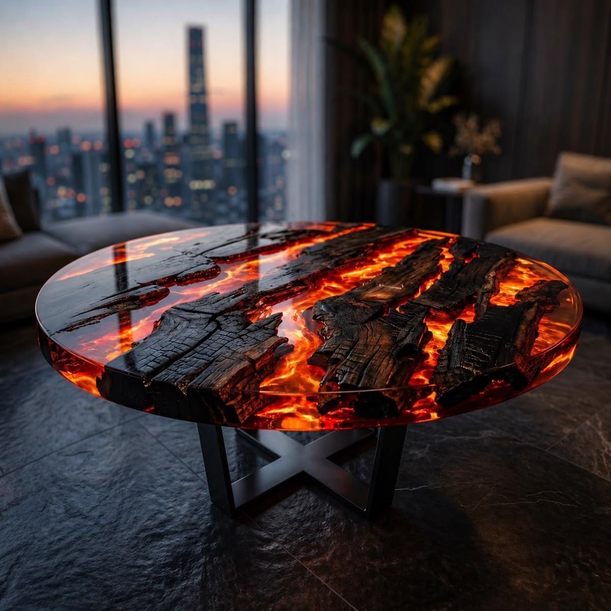 Table en Epoxy et Epoxy bois - 2