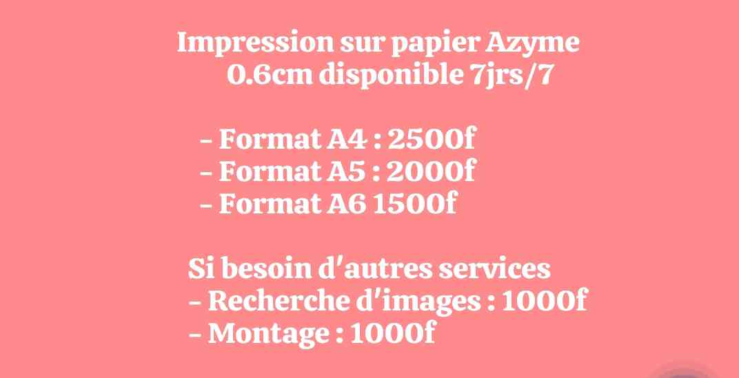 Impression sur papier commestible - 2