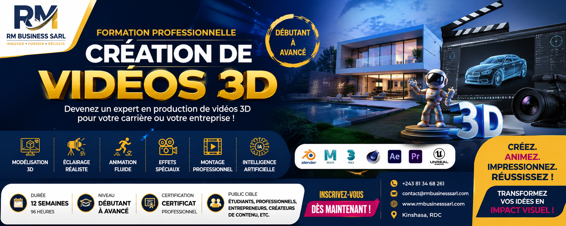 Formation de montage vidéo en format 3D - 2