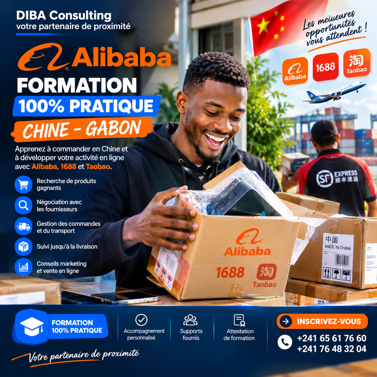 FORMATION ALIBABA CHINE-GABON 100% PRATIQUE