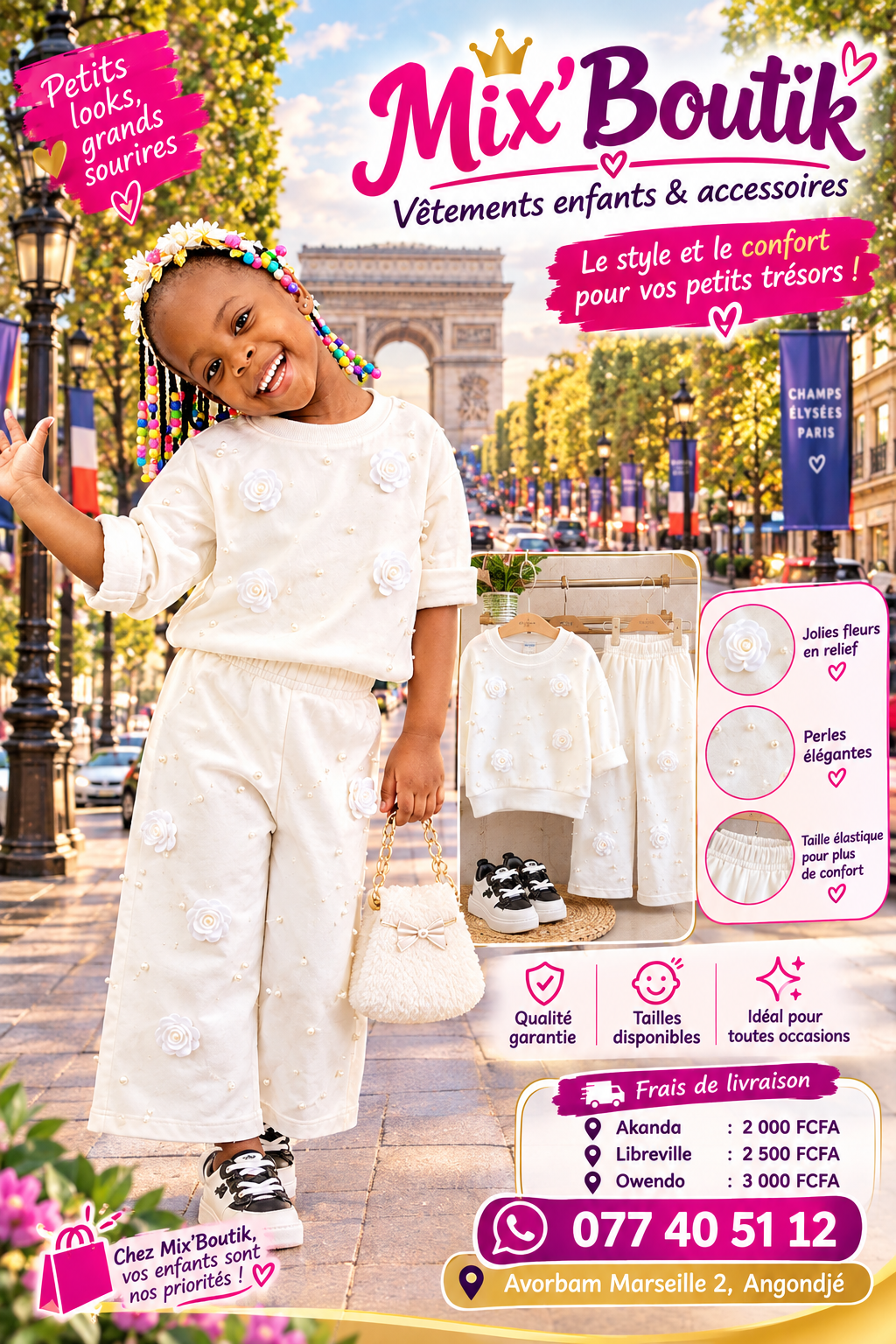 Ensemble de sortie pour petite fille