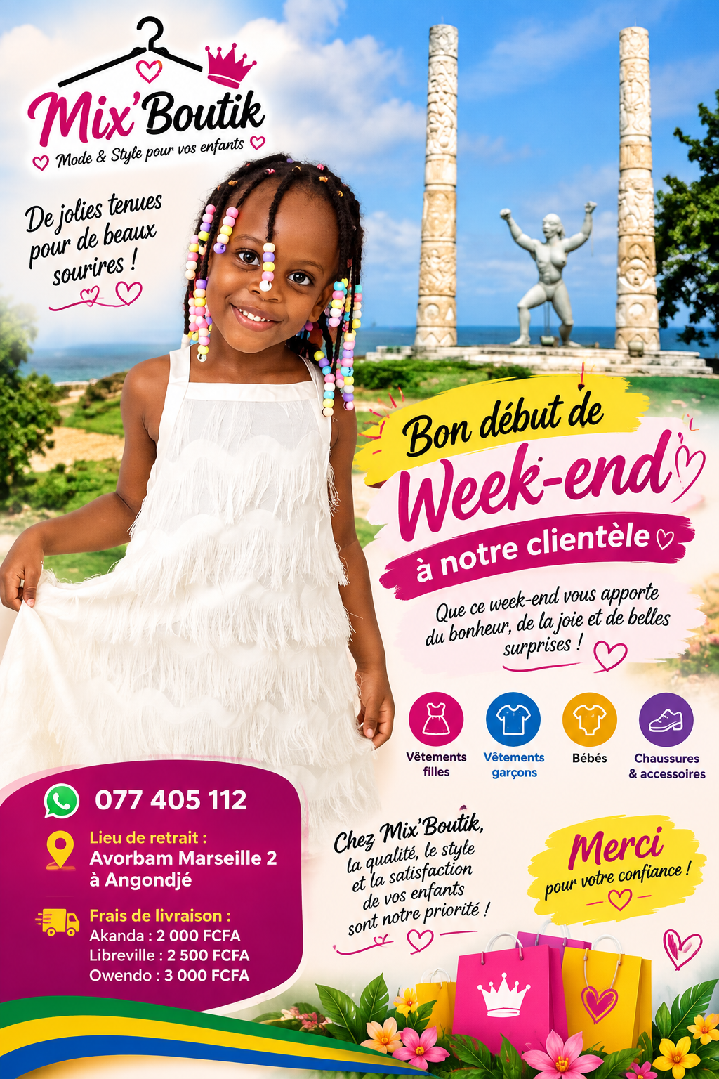 Robe sortie décontractée pour petite fille