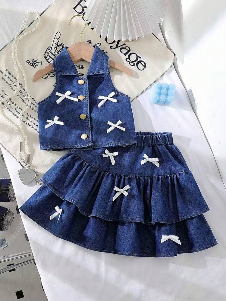 Ensemble en denim pour petite fille - 3