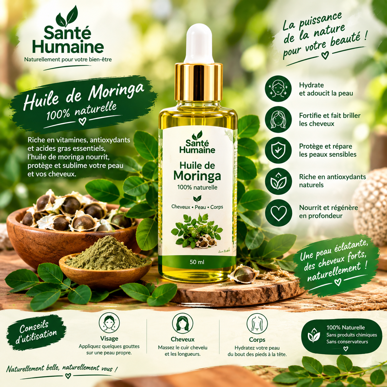 Huile de moringa