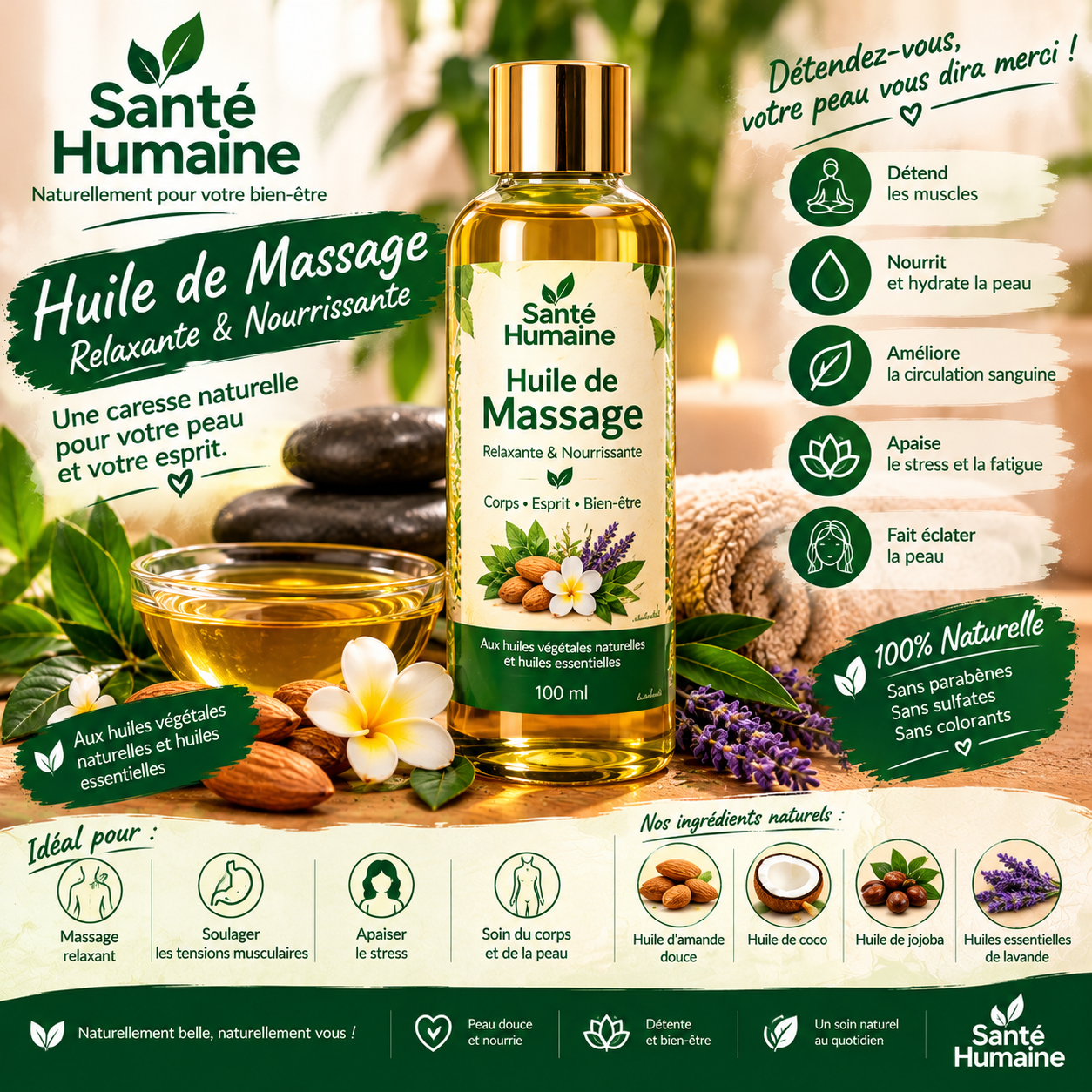 Huile de massage