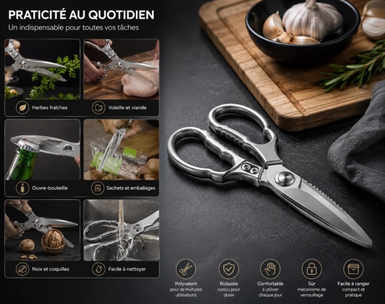 Ciseaux de cuisine polyvalents - 3