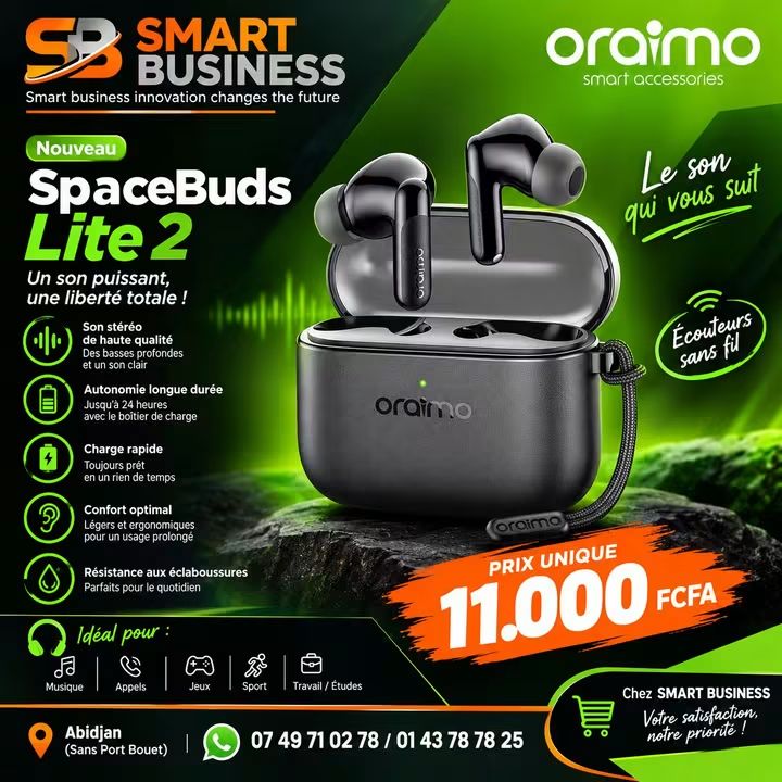 écouteurs oraimo spacebuds lite 2