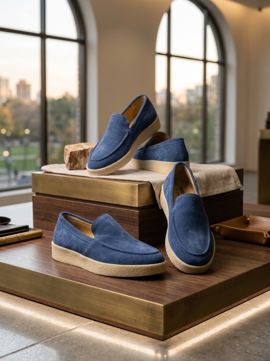 mocassins hommes en daim - 4