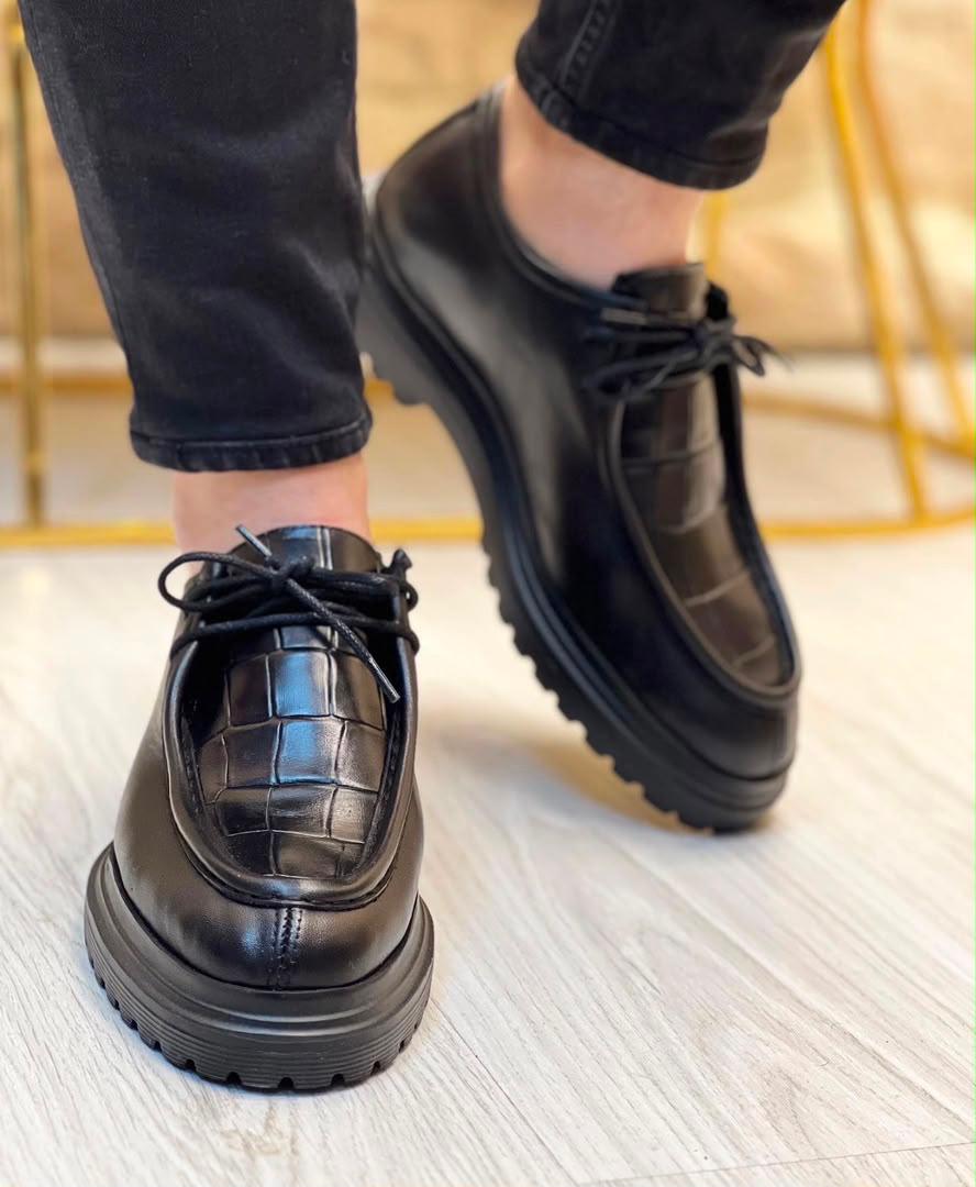 chaussures de ville basses pour hommes, en cuir - 2