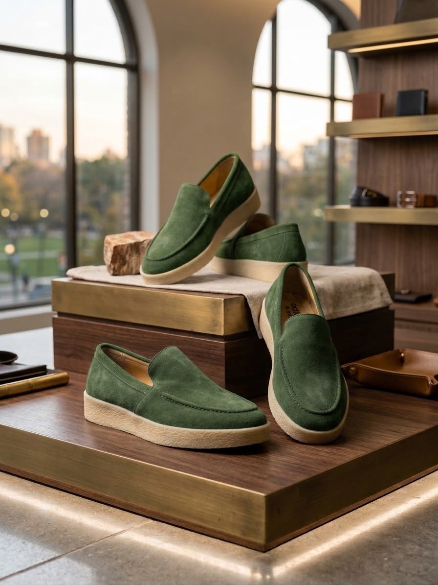 mocassins hommes en daim - 2