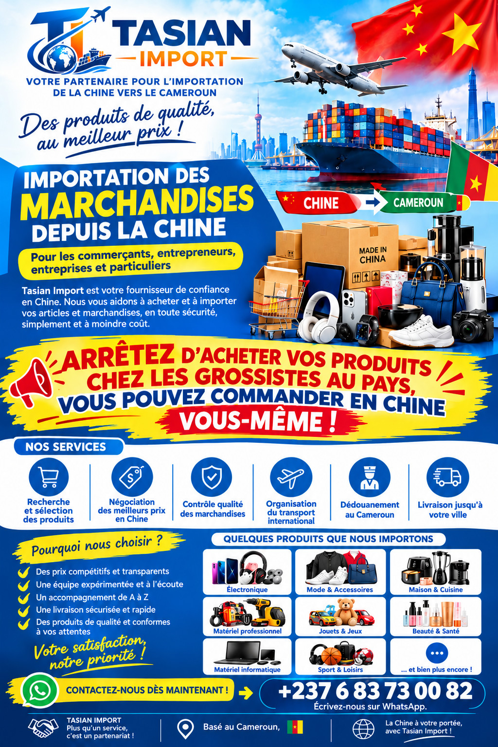Importation Chine -Cameroun