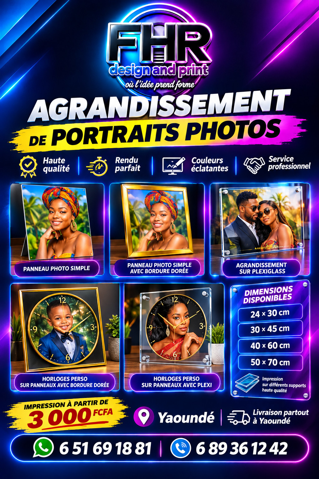 Agrandissements photos à partir de