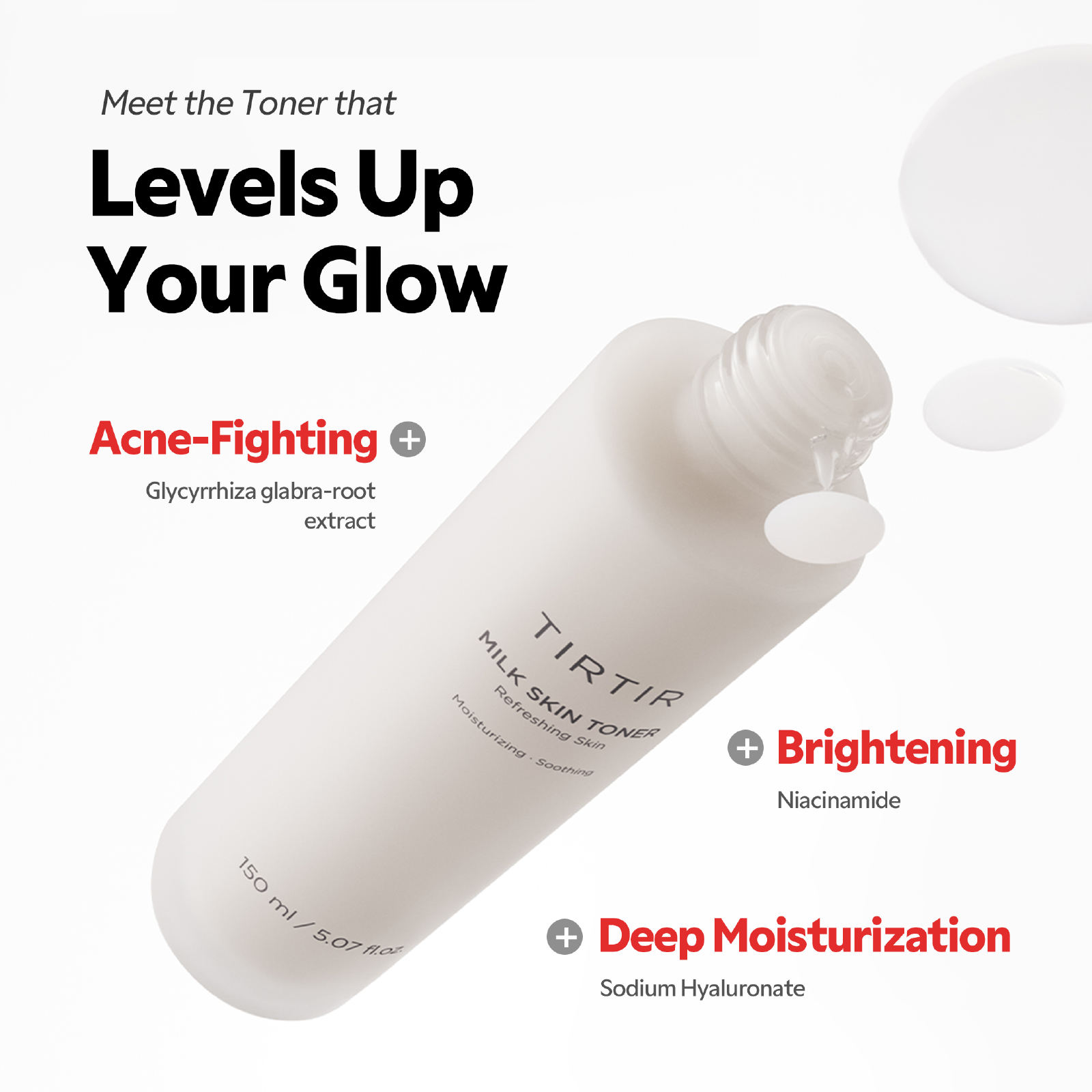 TIRTIR Milk Skin Toner Premium, Lotion Tonique au Lait Premium - 2