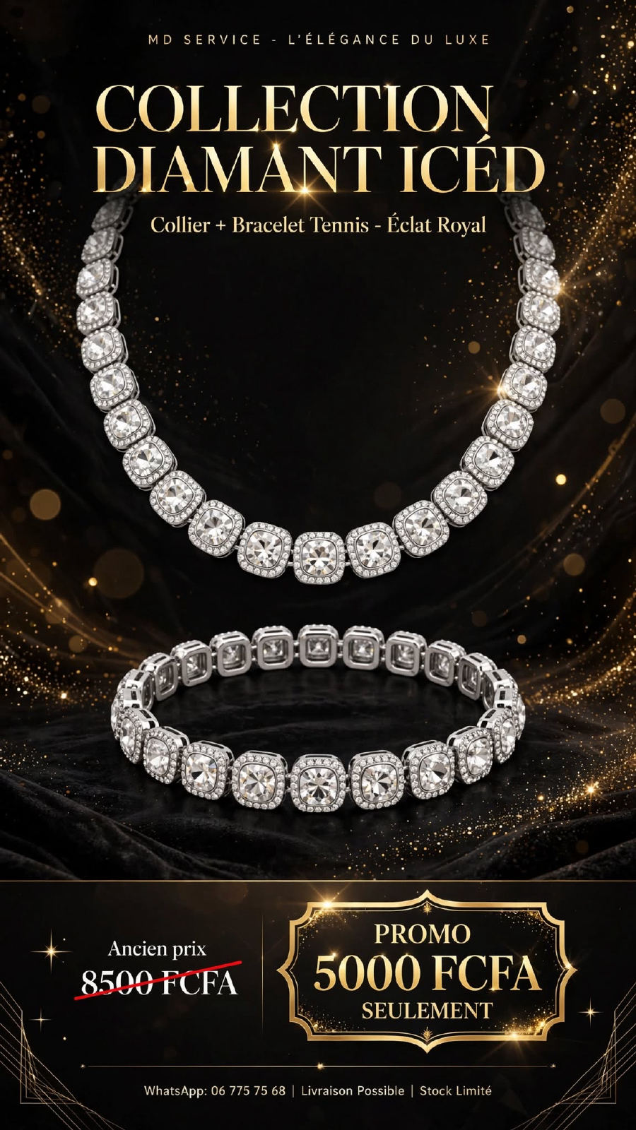 Collier avec bracelet en diamant ICED - 2