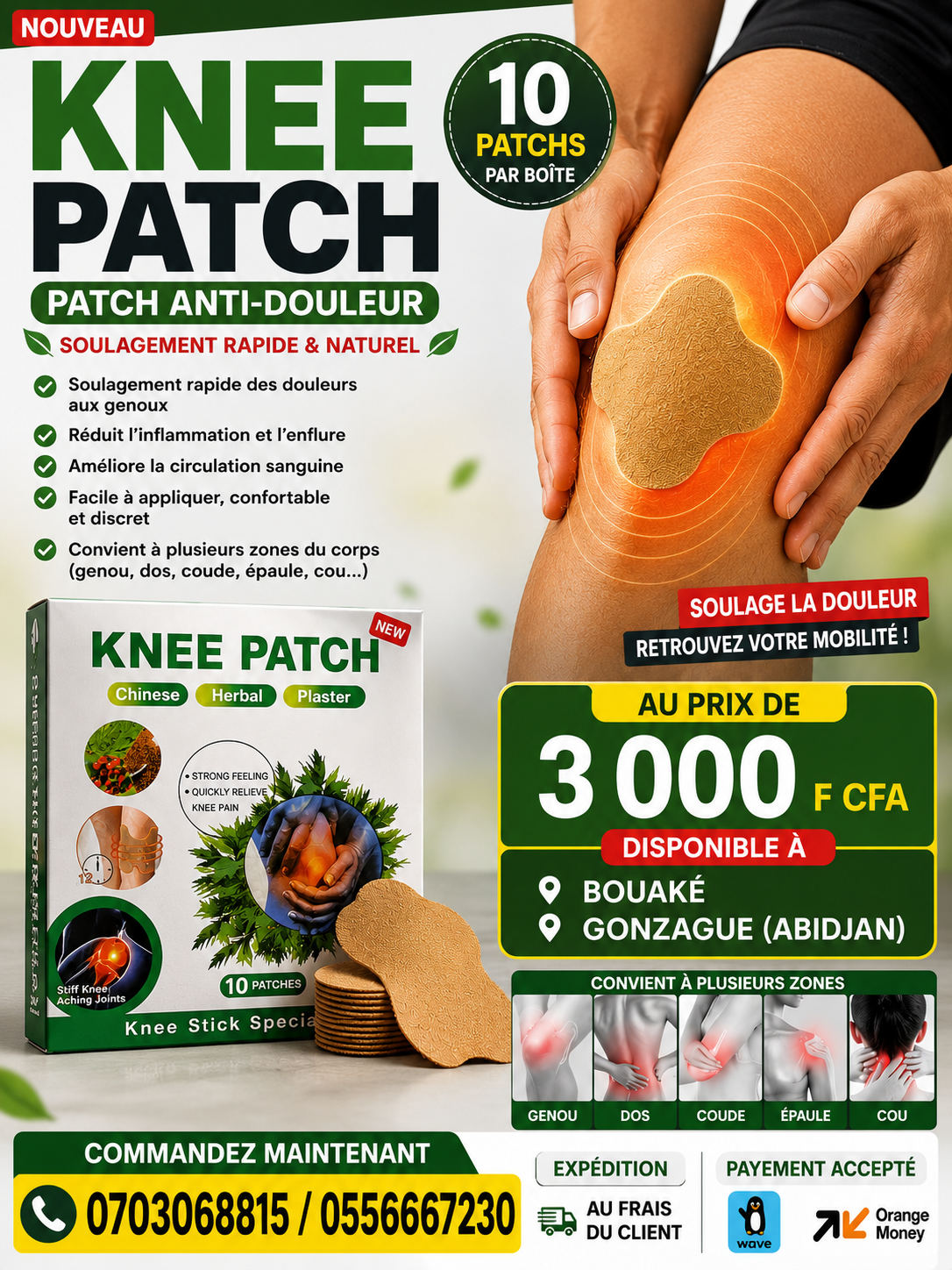 KNEE patch antidouleur - 2