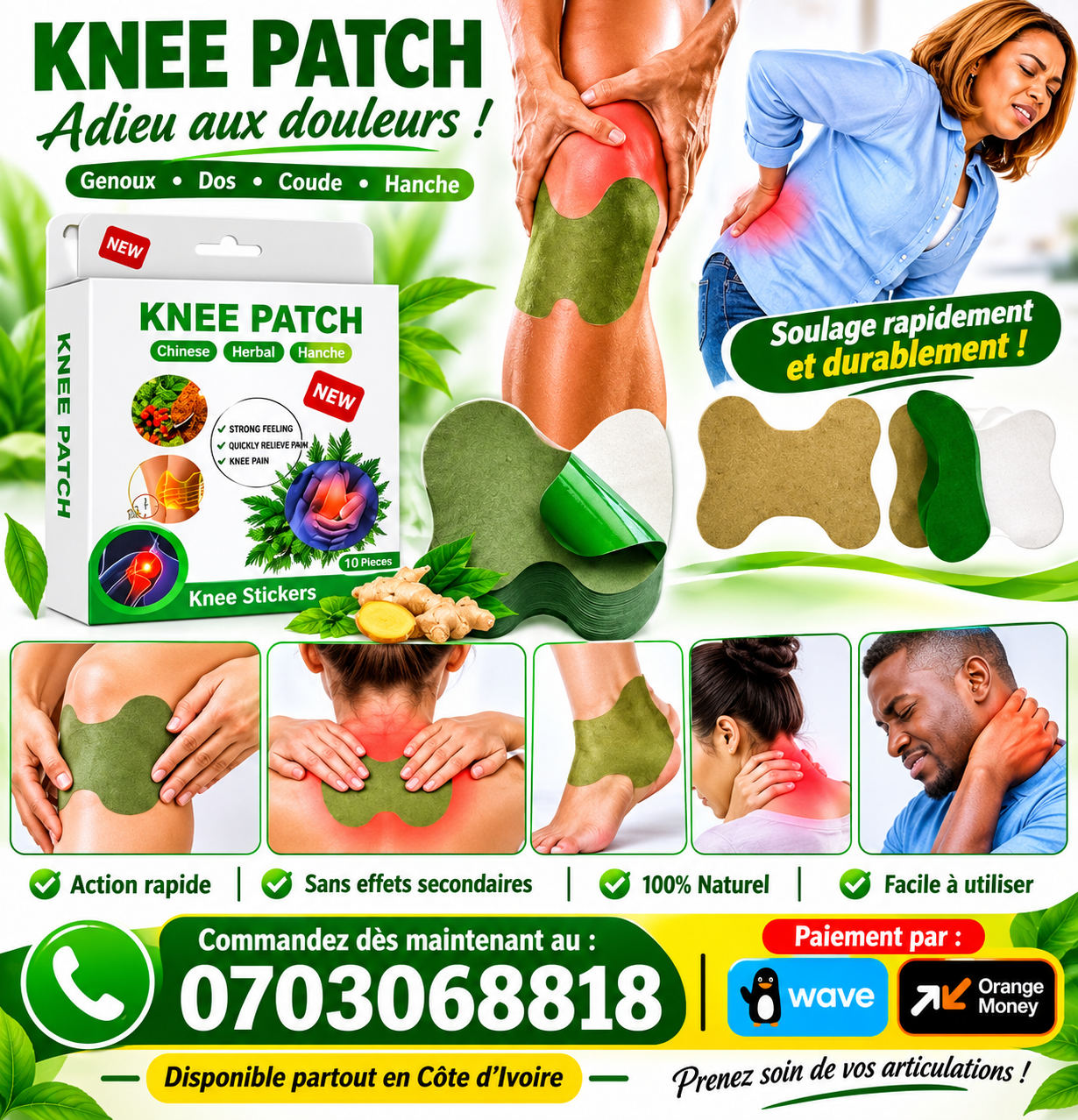 KNEE patch antidouleur