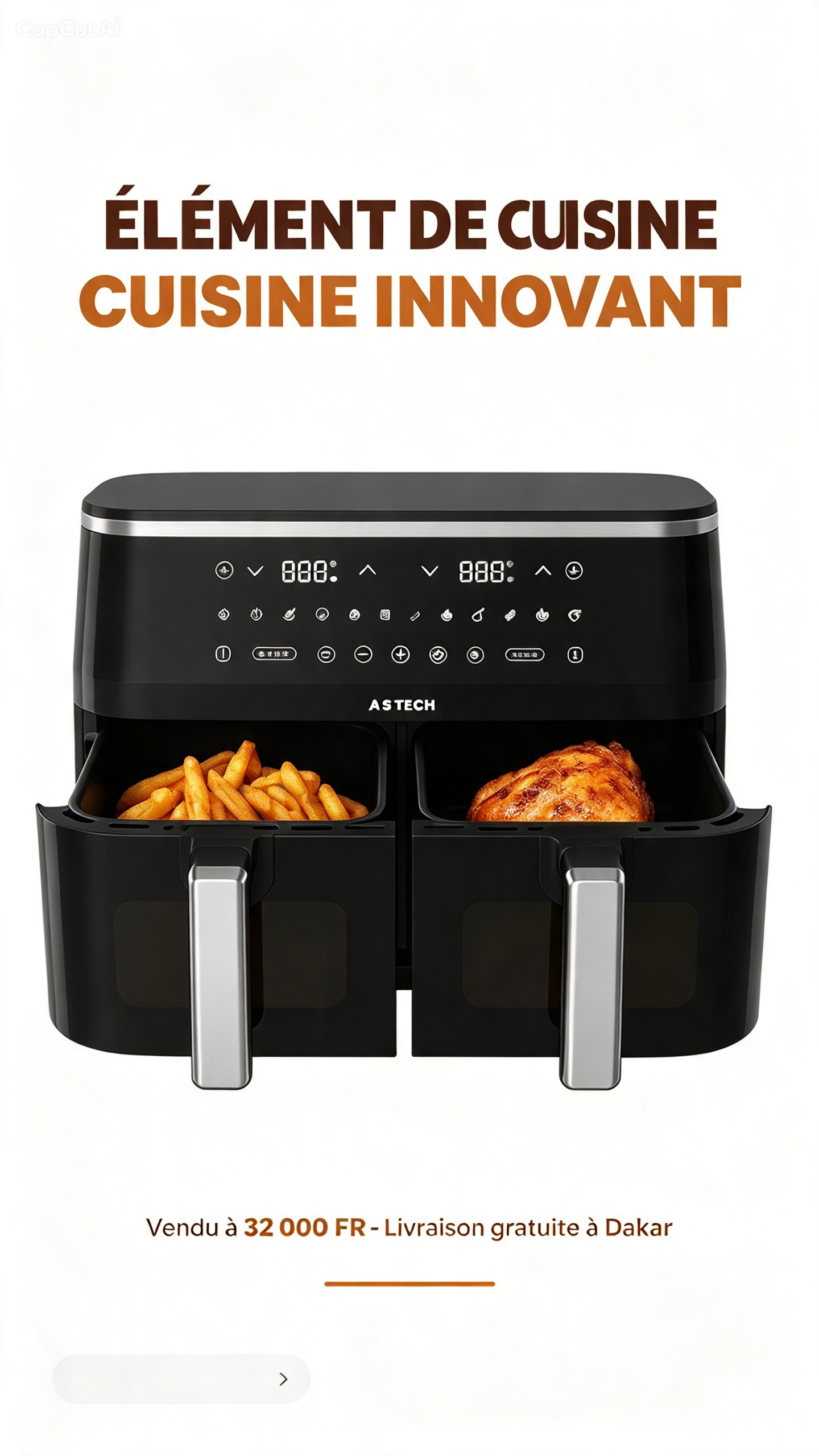 Astech Air fryer friteuse a air - 4