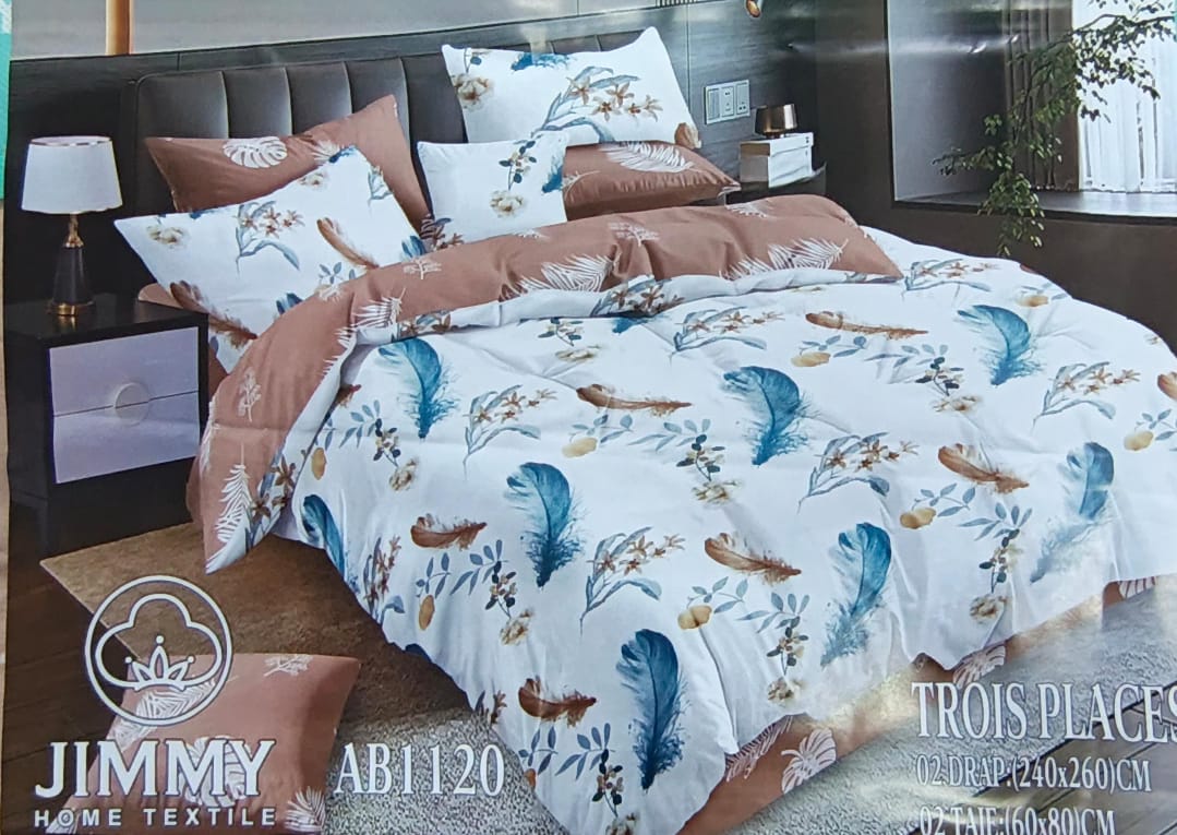 Draps 2 place et draps 3 places matière coton